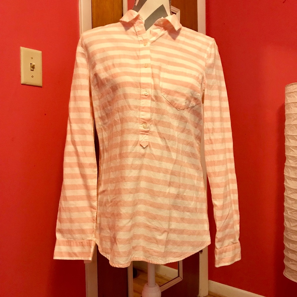 Old Navy Long Sleeve Striped Cotton Blouse Size S